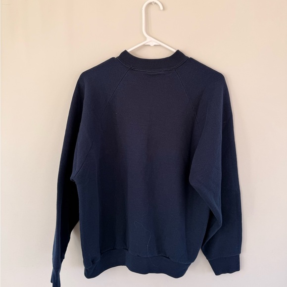 Fruit of the Loom Men's Crewneck Sweater in Deep Blue - Picture 2 of 4